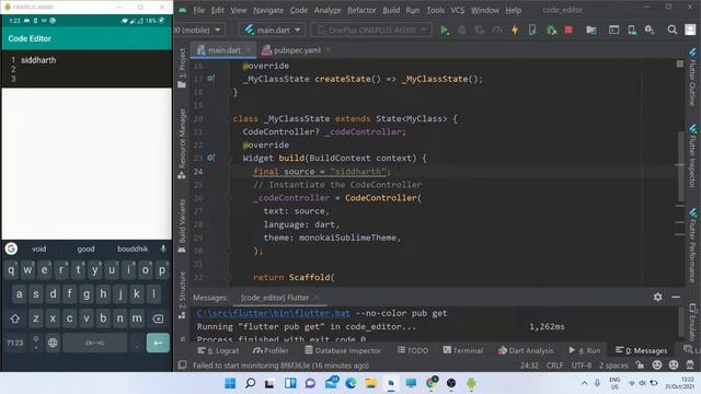 Creating Code editor in Flutter | IDE in Flutter | In Hindi смотреть онлайн