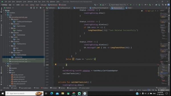 TODO/Note App - 6 | MVVM | Room DB | Update Task | Android Studio Kotlin