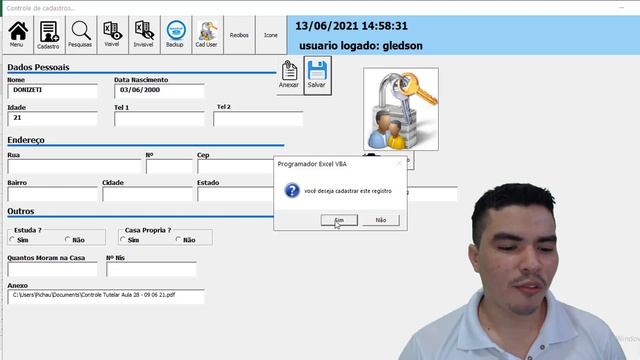 Como Anexar PLANILHA, PDF'S, ARQUIVOS DO WORD ao Cadastro do Cliente VBA | Cadastro do Zero Aula 32 смотреть онлайн