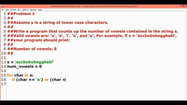 edX MIT 6.00.1x 2020 Week 1: Python Basics Problem Set 1 Problem 1 смотреть онлайн