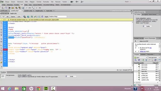 php üye bilgillerini güncelleme -mysqli update - ders 23 смотреть онлайн