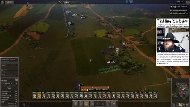 Ultimate General: Civil War - US Campaign, Episode 7 - Battle of Gettysburg смотреть онлайн