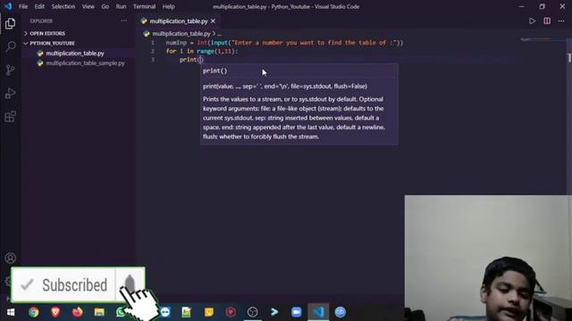 How to print the multiplication table of number in python using for loops (Project 1) смотреть онлайн