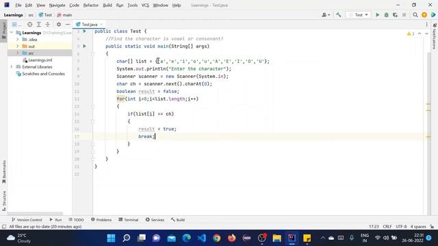 How to check whether character is vowel or consonant? - Java смотреть онлайн