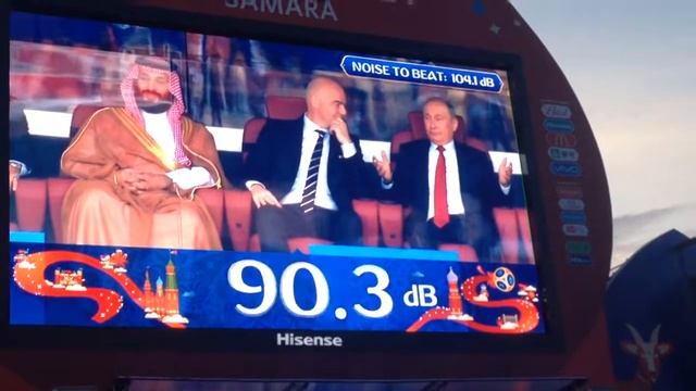 Гол Головина (Россия 5:0 Саудовская Аравия) Реакция фан-зоны в Самаре смотреть онлайн