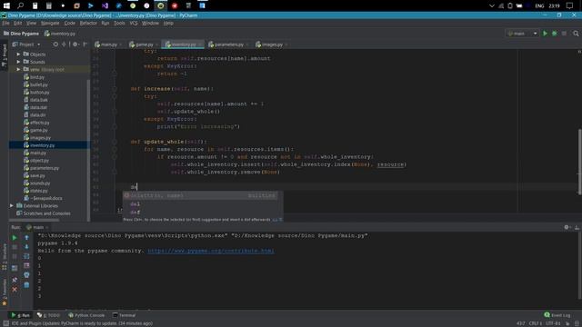 Программирование игр Pygame #30: Ресурсы, инвентарь смотреть онлайн