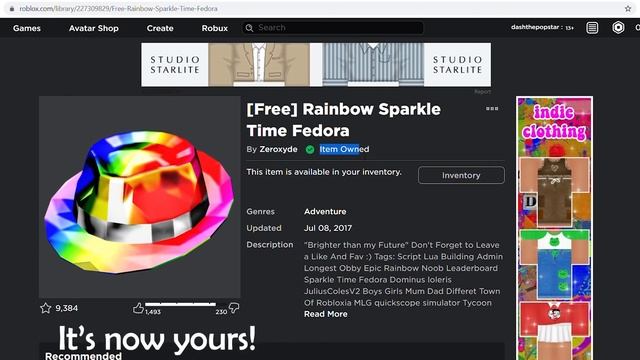[2021 April fools]: How to get FREE "Rainbow Sparkle Time Fedora" смотреть онлайн
