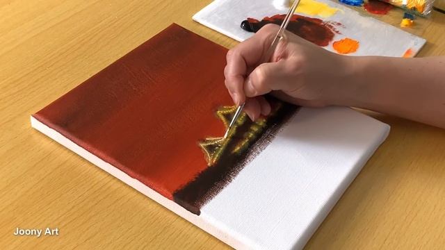 Snowy Night Painting / Acrylic Painting for Beginners / STEP by STEP #341 смотреть онлайн