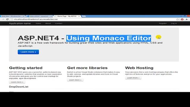 Visual Studio Online Monaco Code Editor Walk-through - Part 1 : Demo смотреть онлайн