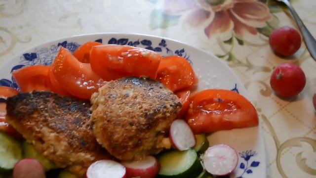Обед и ужин по диете Дюкана.Рыбные котлеты. Салат.Как похудеть быстро Похудела Похудение смотреть онлайн