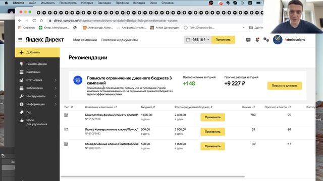 Оптимизация контекстной рекламы Яндекс Директ. Используем рекомендации Яндекса смотреть онлайн