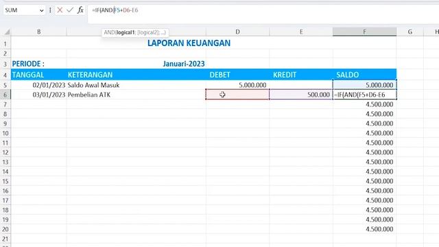 Cara Membuat Laporan Keuangan di Excel Debet Kredit & Saldo Bulanan смотреть онлайн