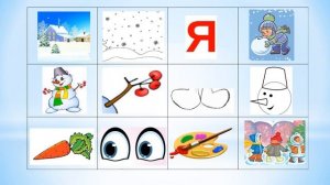 Живая мнемотаблица  Снеговик