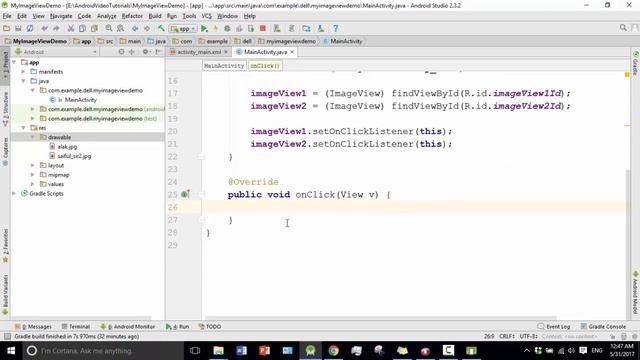 Android Bangla Tutorial 2.22 : displaying image in android studio using imageview (part-2) смотреть онлайн
