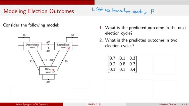 MATH 3191: Application of Markov Chains to Modeling Election Results смотреть онлайн