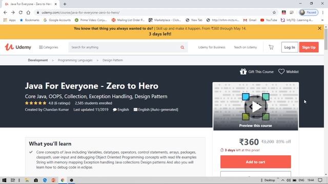Complete JAVA paid course for free from Udemy смотреть онлайн
