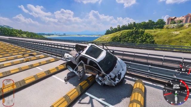 Cars vs 100 Speed Bumps ! BeamNG Drive смотреть онлайн