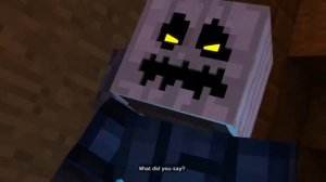 The white pumpkin! Minecraft Story mode epic battle
