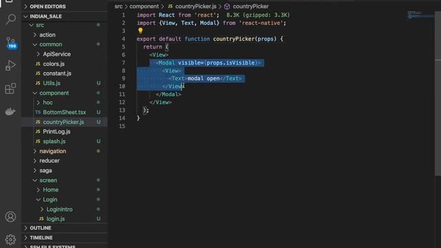 React Native : Custom Country Code Picker from scratch Part 1 | Taxi Booking App Series #8 смотреть онлайн