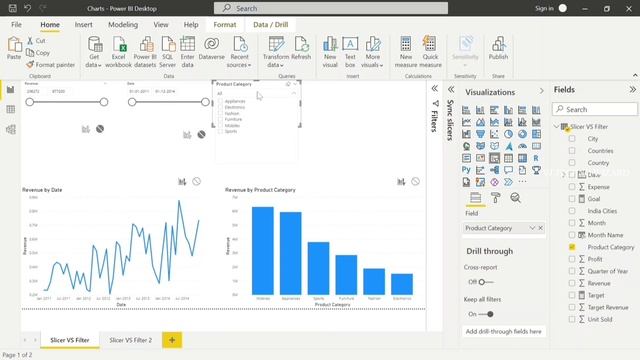 Power BI Slicer vs Filter Panel | Sync Slicer In Power BI | Edit Interactions In Power BI | English смотреть онлайн