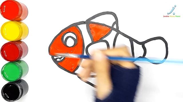 How to drawing clown fish | Bolalar uchun palyaço baliqlarini qanday chizish mumkin смотреть онлайн