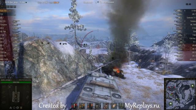 WOT: Arctic Region - AMX-50 Foch (155) - 8 frags - смотреть онлайн