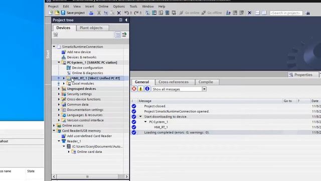Wincc Unified V17 Simatic Runtime connection смотреть онлайн