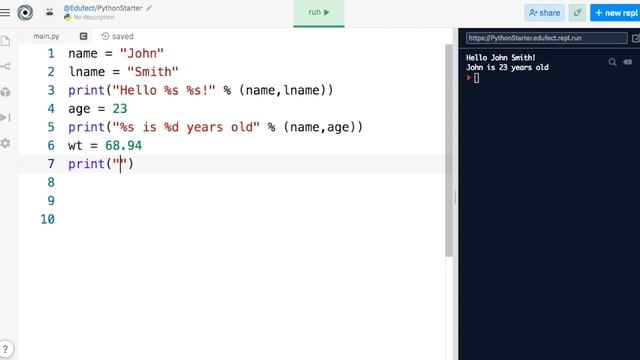 Python for Beginners - Lesson 5 - Python Free Course- Python Tutorial - String formatting смотреть онлайн