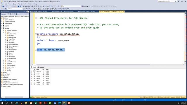 #32 how to create Stored procedure in SQL server with example [2021] смотреть онлайн