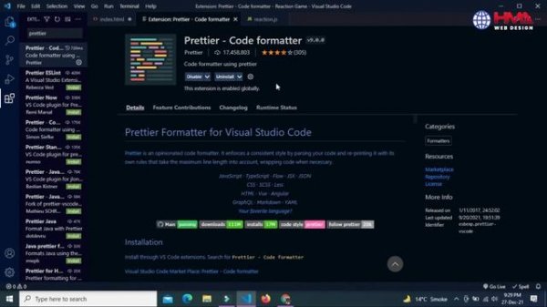 Code Formatting With Prettier in Visual Studio Code | Prettier Code Formatter in VS Code