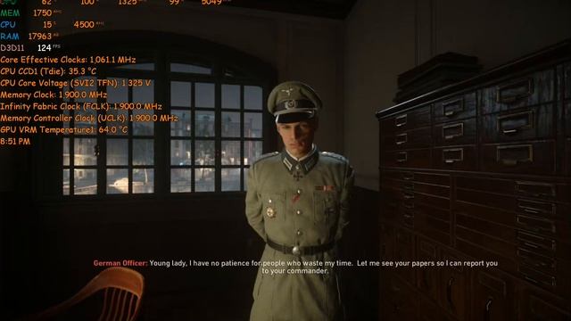 CoD WWII AMD 3700X 4.5Ghz DDR4 Infinity Fabric IMC @1900:1900:1900 : RX480 OC смотреть онлайн