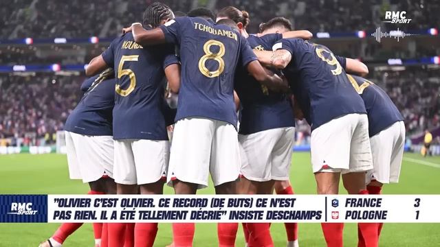 France 3-1 Pologne : "Giroud a tellement été décrié" félicite Deschamps (après le record de buts) смотреть онлайн