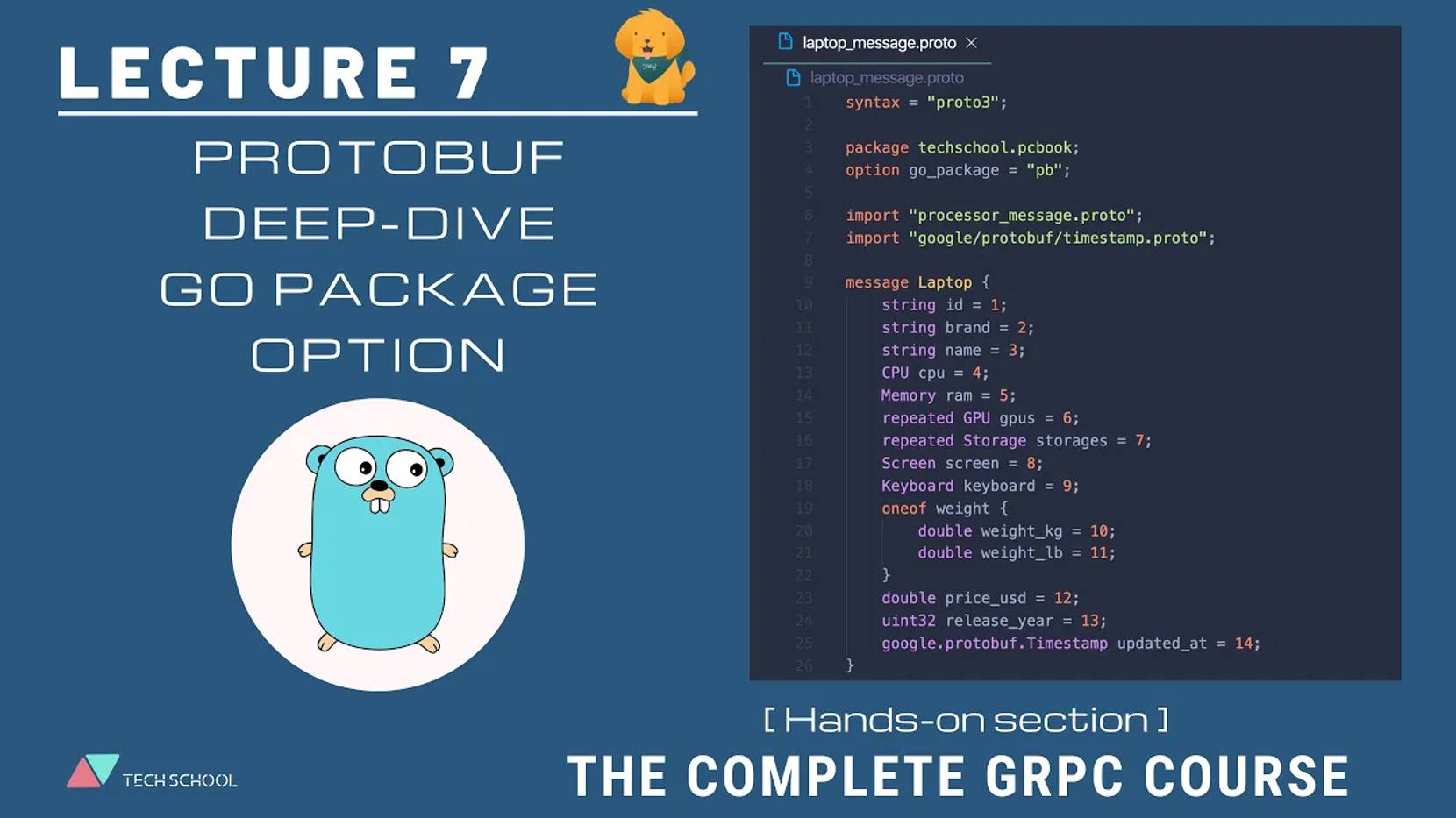 TECH SCHOOL - [gRPC #7] Protobuf deep-dive and Go package option смотреть онлайн