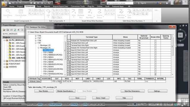 Autocad Electrical: PLC Database File Editor смотреть онлайн