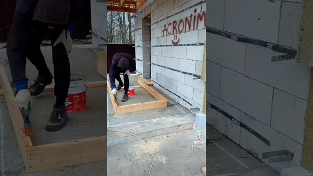 Перенос входной двери под вентилируемый фасад #стройка  #двернаякоробка #каркасныйдом