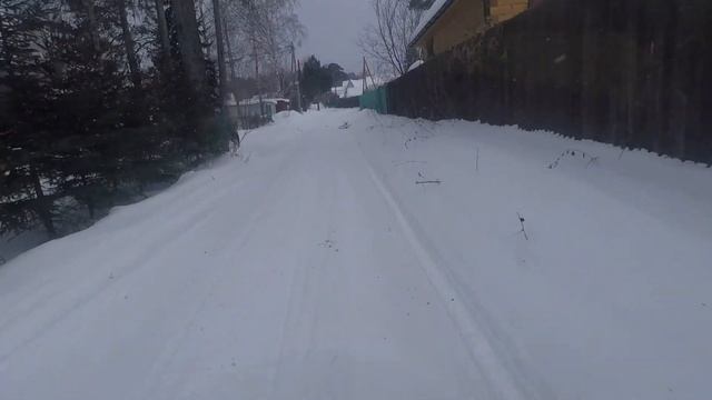 Выходные на даче. Едем на снегоходе на видовую гору. смотреть онлайн