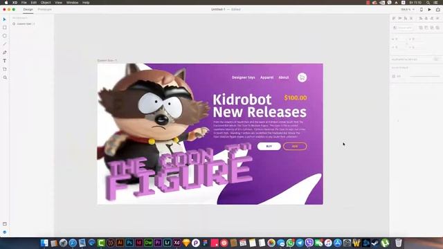 ? Web design в Adobe XD | Дизайн первой страницы South Park Figure (Speed Art) смотреть онлайн