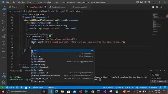 Facebook Clone || Firebase Authentication EP3 || Email & Password || Expo Firebase смотреть онлайн