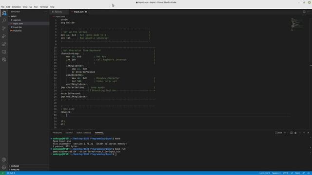 BIOS Boot Sector Assembly: Handling Enter and Moving Cursor to New Line [Ep 9] смотреть онлайн