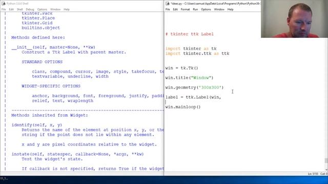 Python Basics Tkinter TTK Label Widget смотреть онлайн