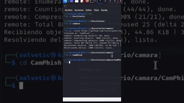 CAMPHISH en Kali Linux смотреть онлайн