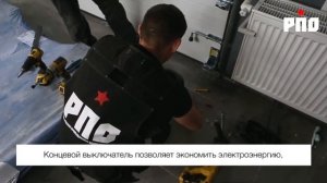 Монтаж концевых выключателей вместе с тепловой завесой