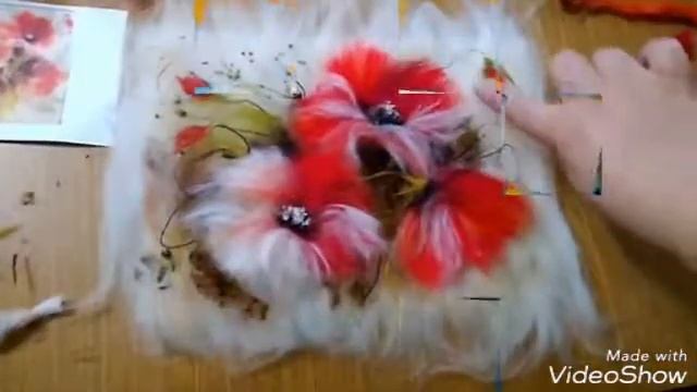 Фотоотчёт с мастер-класса по шерстяной живописи смотреть онлайн