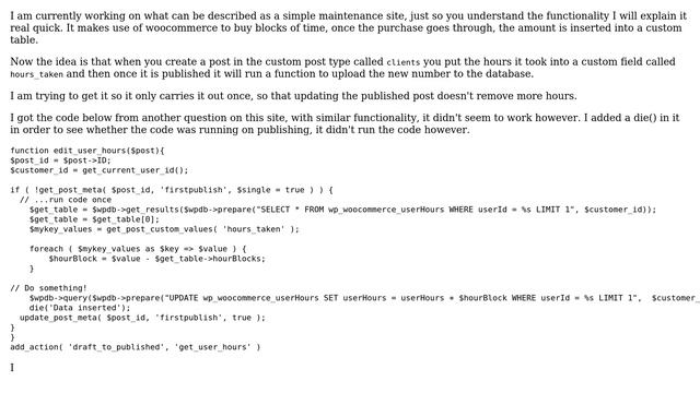Wordpress: When post is Published, insert into custom table a number - custom post type смотреть онлайн