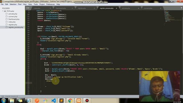 Tagalog PHPMailer Using Bootstrap 3.7 and PHP/Mysqli part 8 Create PHP function for register смотреть онлайн