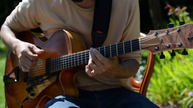 Jazz Swing 4/4 rhythm guitar on rhythm changes смотреть онлайн