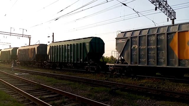 Грузовой Тепловоз ТЭЗЗА-0204 с грузовыми вагонами Станция Алматы-1жд вокзал Хроника-КТЖ. смотреть онлайн