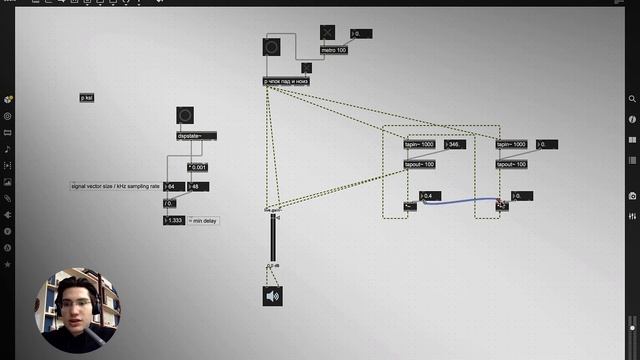 Max/Msp/Jitter - MSP урок 37. Delay. Ping-Pong Delay. Chorus. (Часть 1)