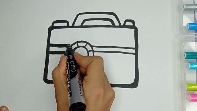 Drawing Camera Simple and Easy / Bolalar uchun kamera chizish / Рисование фотоаппарат для детей смотреть онлайн