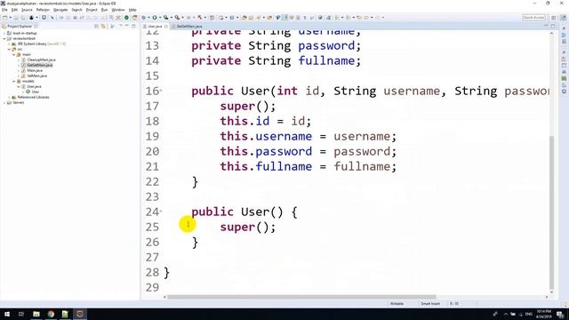 08.NoArgsConstructor trong project lombok java смотреть онлайн